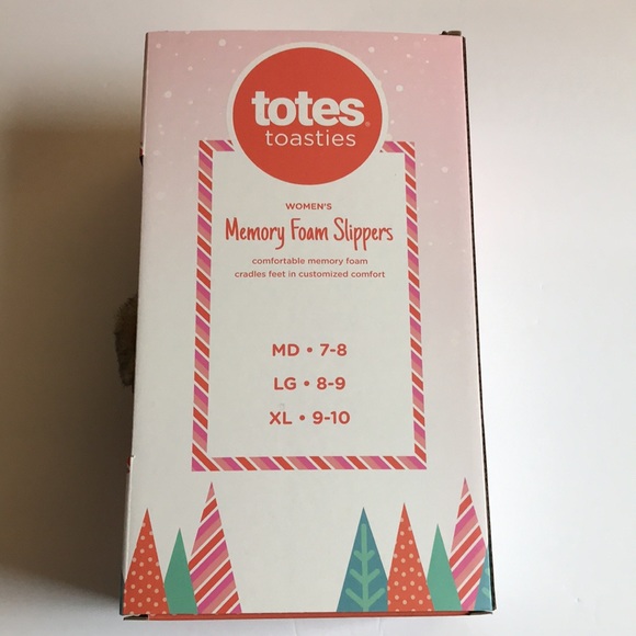 Totes toasties Woman’s Memory Foam Slippers - Maroon - Picture 6 of 6